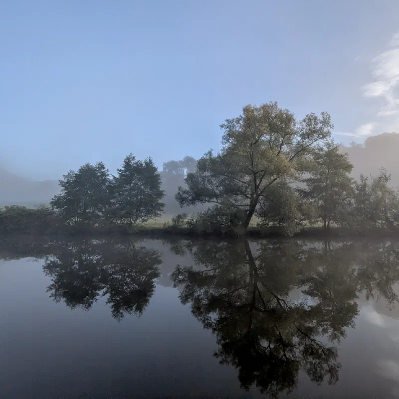 Lahn valley in fog – Photo 1