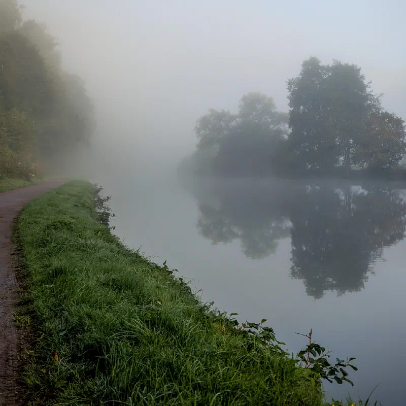 Lahn valley in fog – Photo 2
