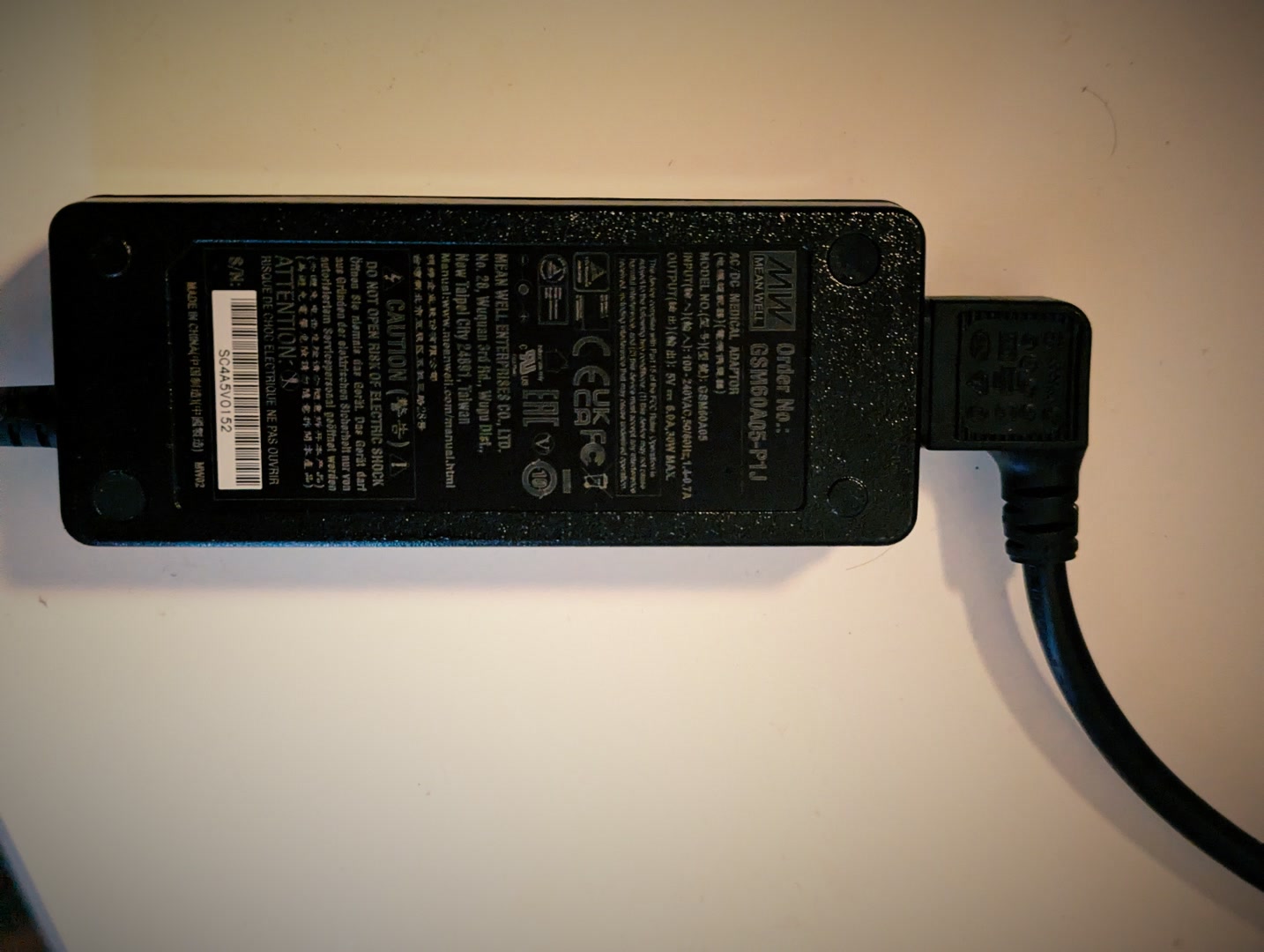 The Mean Well power supply