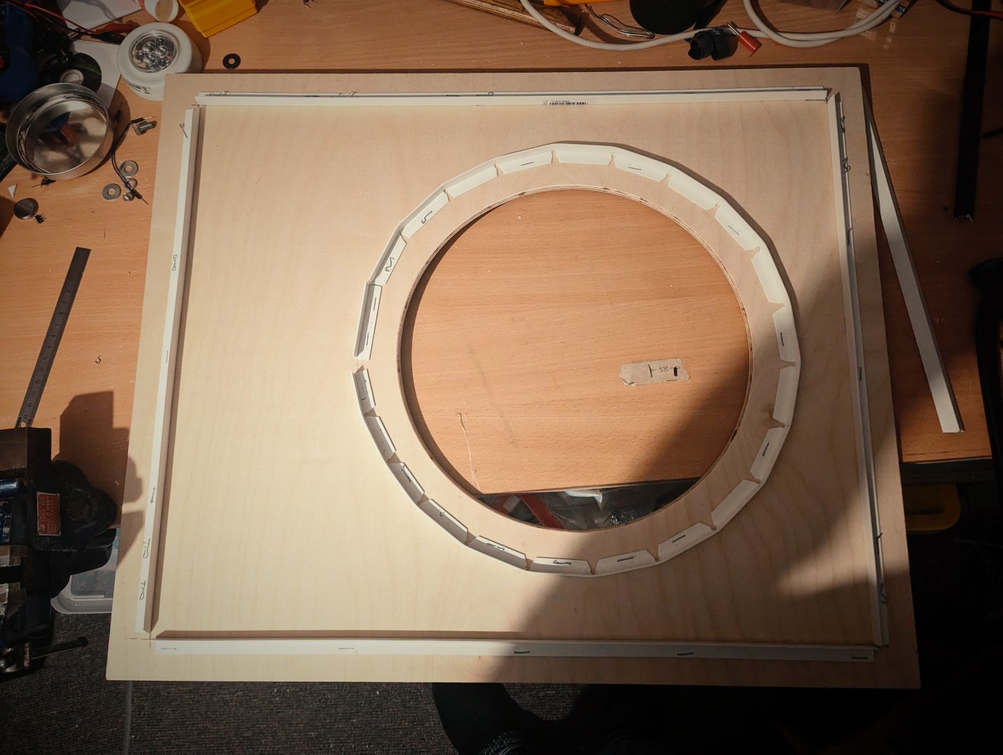 Ring and frame are in place